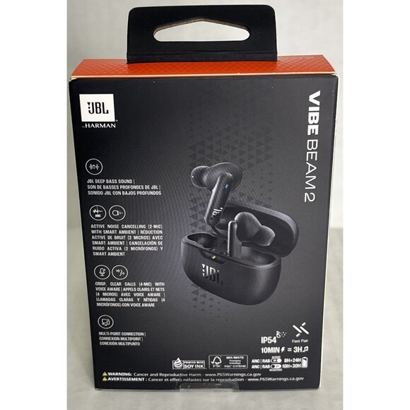 JBL Vibe Beam 2 NEW, Factory Sealed Active Noise Cancelling-Authentic JBL - Picture 3 of 3